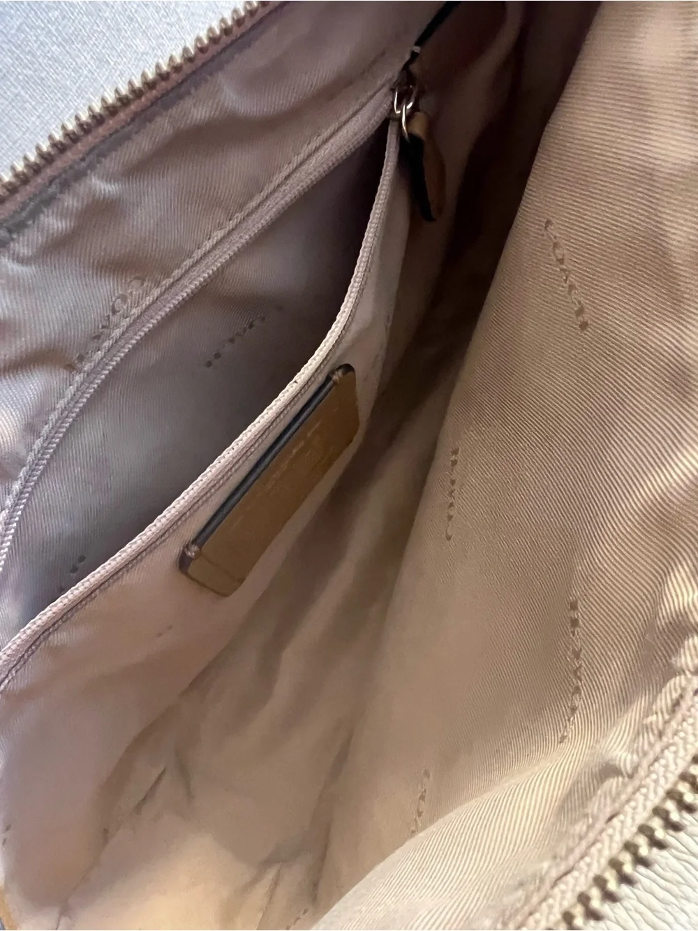 Coach Legacy Jacquard Sutton Crossbody Purse in Tan